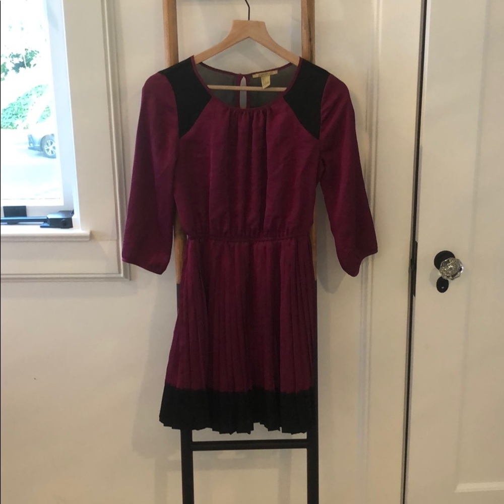 Magenta and black dress